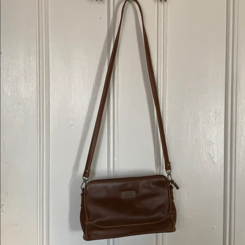 Candies brown cross body leather purse